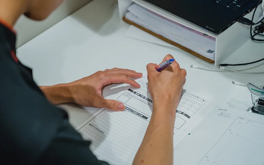 画像：スタッフ管理の様子